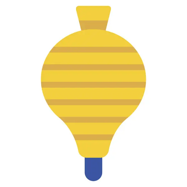 Dönen Üst Simge, Beyaz Arkaplanda Basit Vektör İllüstrasyonu