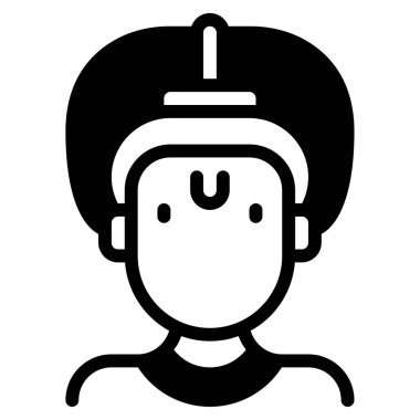 Ramayana Simgesi, Beyaz Arkaplanda Basit Vektör İllüstrasyonu   