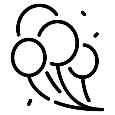 Balon Simgesi, Beyaz Arkaplanda Basit Vektör İllüstrasyonu