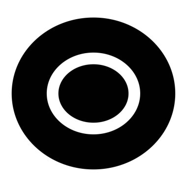 Frizbi Simgesi, Beyaz Arkaplanda Basit Vektör İllüstrasyonu