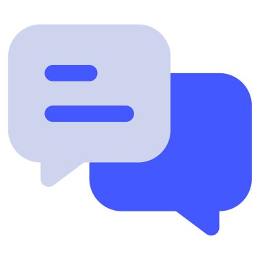 Tartışma Simgesi, Beyaz Arkaplanda Basit Vektör İllüstrasyonu