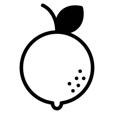 Kireç Simgesi, Beyaz Arkaplanda Basit Vektör İllüstrasyonu