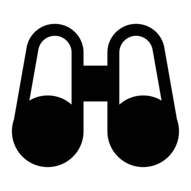 Dürbün Simgesi, Beyaz Arkaplanda Basit Vektör İllüstrasyonu