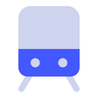 Tren Simgesi, Beyaz Arkaplanda Basit Vektör İllüstrasyonu