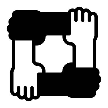 Birlik Simgesi, Beyaz Arkaplanda Basit Vektör İllüstrasyonu