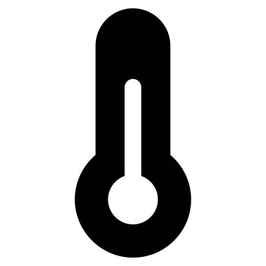 Termometre Simgesi, Beyaz Arkaplan Basit Vektör ResmiComment