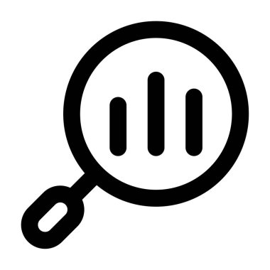 Pazar Araştırması Simgesi, Beyaz Arkaplan Basit Vektör İllüstrasyonu