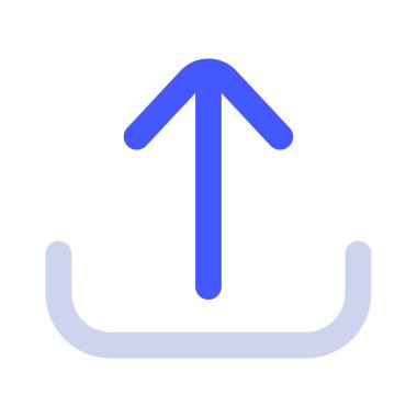 Beyaz Arkaplanda Simge Yükle, Basit Vektör İllüstrasyonu  