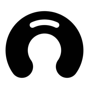 Seyahat Yastığı Simgesi, Beyaz Arkaplanda Basit Vektör Resimleri