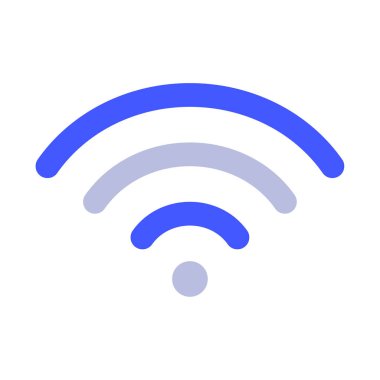 Wifi Simgesi, Beyaz Arkaplanda Basit Vektör İllüstrasyonu