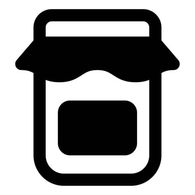 Jam Simgesi, Beyaz Arkaplanda Basit Vektör İllüstrasyonu