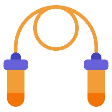 Atlama İpi Simgesi, Beyaz Arkaplanda Basit Vektör İllüstrasyonu