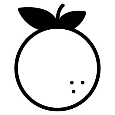 Turuncu Simge, Beyaz Arkaplanda Basit Vektör İllüstrasyonu