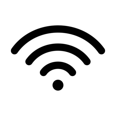 Wifi Simgesi, Beyaz Arkaplanda Basit Vektör İllüstrasyonu
