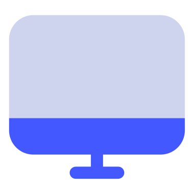 Ekran Simgesi, Beyaz Arkaplanda Basit Vektör İllüstrasyonu