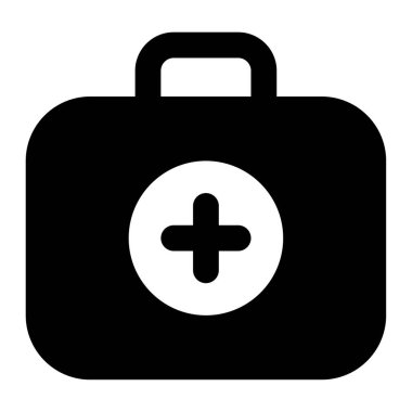 İlk Yardım Simgesi, Beyaz Arkaplanda Basit Vektör İllüstrasyonu