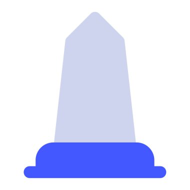 Anıt Simgesi, Beyaz Arkaplanda Basit Vektör İllüstrasyonu