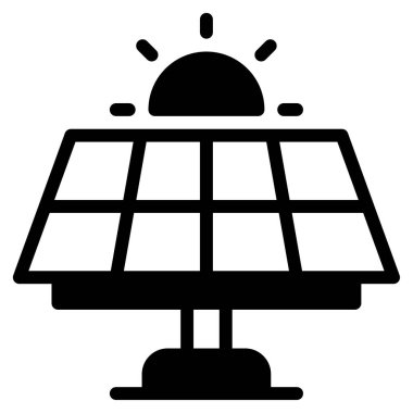 Güneş Sistemi Simgesi, Beyaz Arkaplanda Basit Vektör İllüstrasyonu