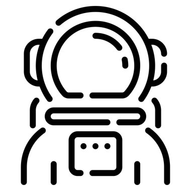 Astronot Simgesi, Beyaz Arkaplanda Basit Vektör İllüstrasyonu