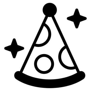 Parlak Şapka Simgesi, Beyaz Arkaplanda Basit Vektör İllüstrasyonu