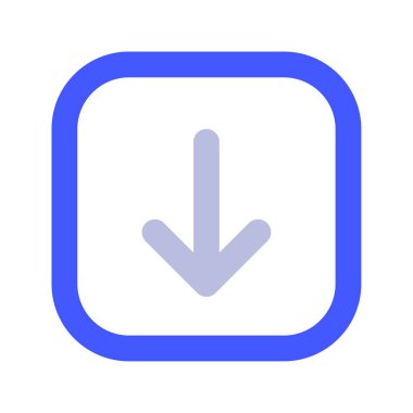 Beyaz Arkaplanda Simge İndir, Basit Vektör İllüstrasyonu