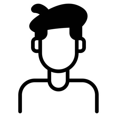 Sanatçı Simgesi, Beyaz Arkaplanda Basit Vektör İllüstrasyonu