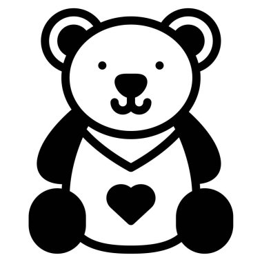 Ayı Simgesi, Beyaz Arkaplanda Basit Vektör Resimleri