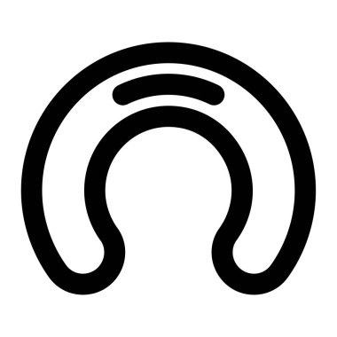 Seyahat Yastığı Simgesi, Beyaz Arkaplanda Basit Vektör Resimleri