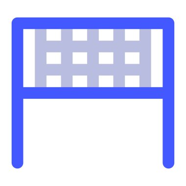 Voleybol Net Simgesi, Beyaz Arkaplanda Basit Vektör ResmiComment