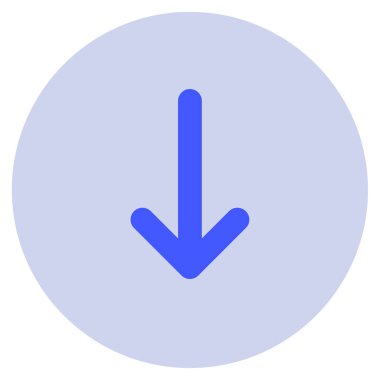 Beyaz Arkaplanda Simge İndir, Basit Vektör İllüstrasyonu