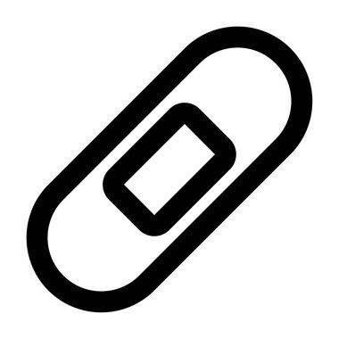 Bandaj Simgesi, Beyaz Arkaplanda Basit Vektör İllüstrasyonu