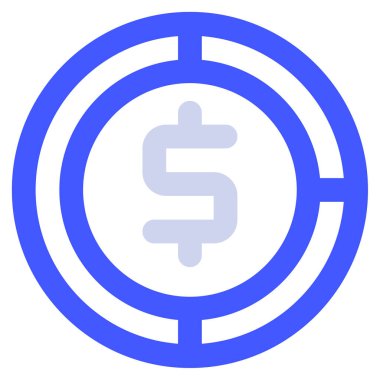 Bütçe Simgesi, Beyaz Arkaplan Üzerine Basit Vektör İllüstrasyonu