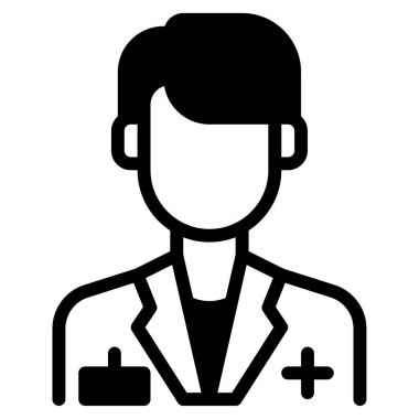 Doktor Simgesi, Beyaz Arkaplanda Basit Vektör Resimleri  