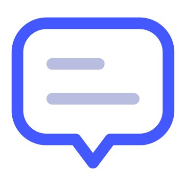 Sohbet Simgesi, Beyaz Arkaplanda Basit Vektör İllüstrasyonu