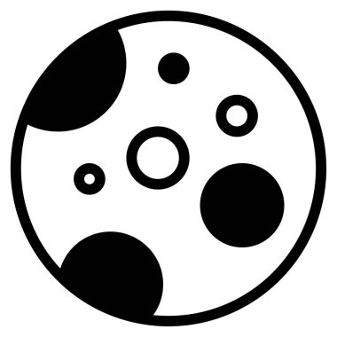 Ay Simgesi, Beyaz Arkaplanda Basit Vektör Resimleri  