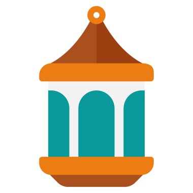 Fanoos Simgesi, Beyaz Arkaplanda Basit Vektör İllüstrasyonu