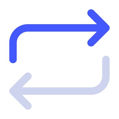 Değişim Simgesi, Beyaz Arkaplanda Basit Vektör İllüstrasyonu