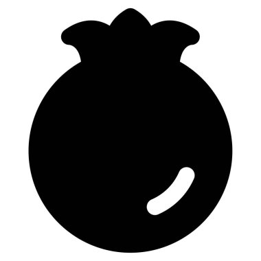 Nar Simgesi, Beyaz Arkaplanda Basit Vektör İllüstrasyonu