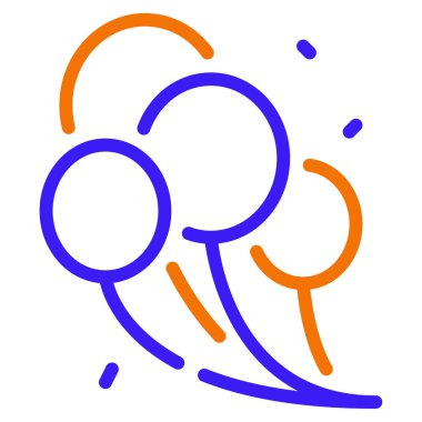 Balon Simgesi, Beyaz Arkaplanda Basit Vektör İllüstrasyonu