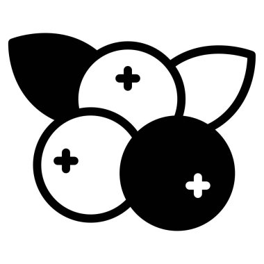 Kızılcık Simgesi, Beyaz Arkaplanda Basit Vektör İllüstrasyonu