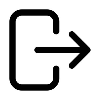 Çıkış Simgesi, Beyaz Arkaplanda Basit Vektör İllüstrasyonu