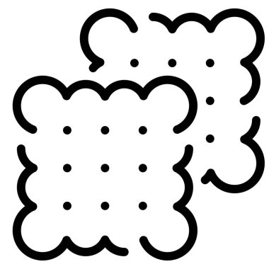 Bisküvi Simgesi, Beyaz Arkaplanda Basit Vektör İllüstrasyonu