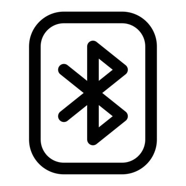 Bluetooth Simgesi, Beyaz Arkaplanda Basit Vektör İllüstrasyonu