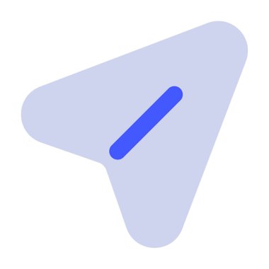 Kağıt Düzlem Simgesi, Beyaz Arkaplanda Basit Vektör İllüstrasyonu