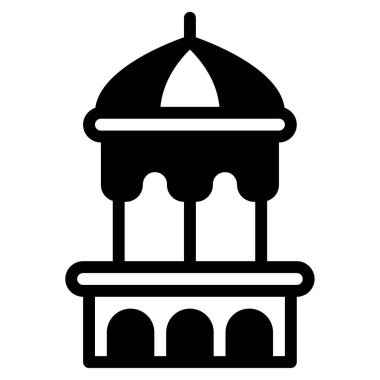 Minaret Simgesi, Beyaz Arkaplanda Basit Vektör Resimleri