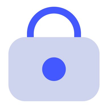 Beyaz Arkaplanda Simgeyi Kilitle, Basit Vektör İllüstrasyonu