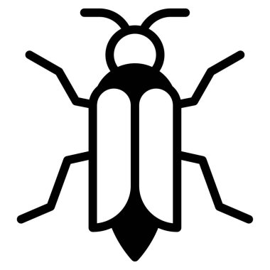 Çekirge Simgesi, Beyaz Arkaplanda Basit Vektör İllüstrasyonu