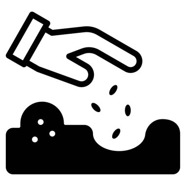 Tohum Simgesi Ekme, Beyaz Arkaplan Üzerine Basit Vektör İllüstrasyonu