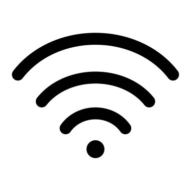 Wifi Simgesi, Beyaz Arkaplanda Basit Vektör İllüstrasyonu