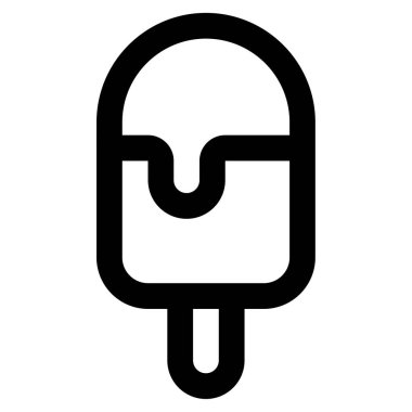 Dondurma Simgesi, Beyaz Arkaplanda Basit Vektör Resimleri